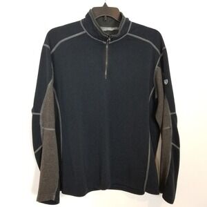 Kuhl Revel Kashmira 1/4 Zip Fleece Sweater Men Sz 2XL Gray Brown Outdoor
